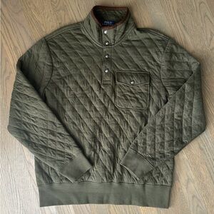 Polo Ralph Lauren Olive Quilted Pullover